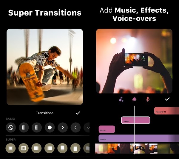 inshot video editor transitions