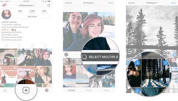 how to post multiple photos on instagram 2