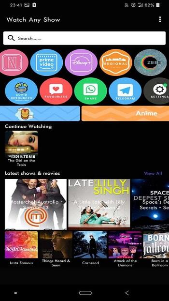 Watch any best sale show free app