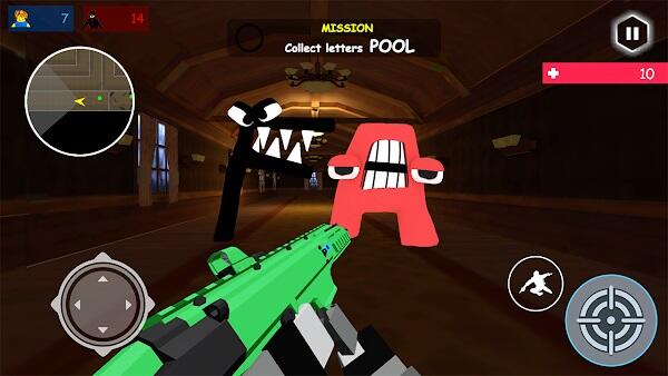 alphabet shooter survival fps mod apk unlimited money