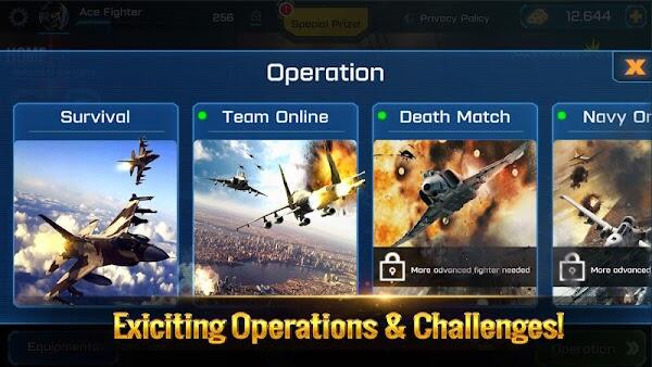 ACE FIGHTER MOD UNLIMITED MONEY - ACE FIGHTER INDONESIA