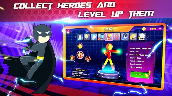 super stickman heroes mod apk unlock all characters
