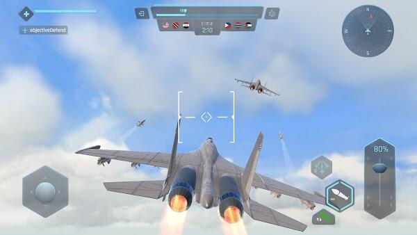 sky warriors airplane games mod apk