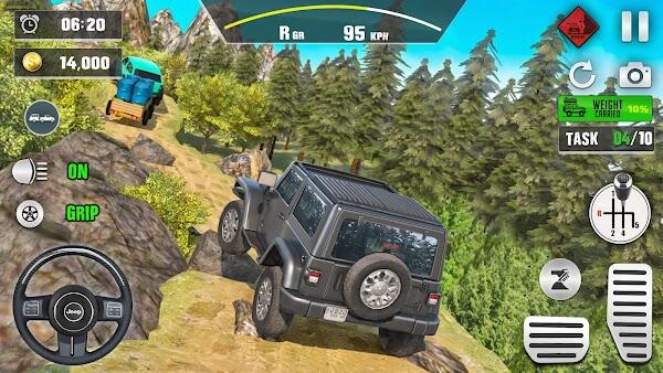 offroad jeep driving parking mod apk