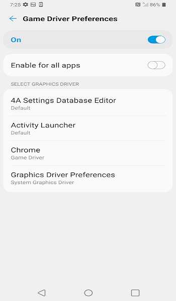 Graphics Driver Preferences apk for android